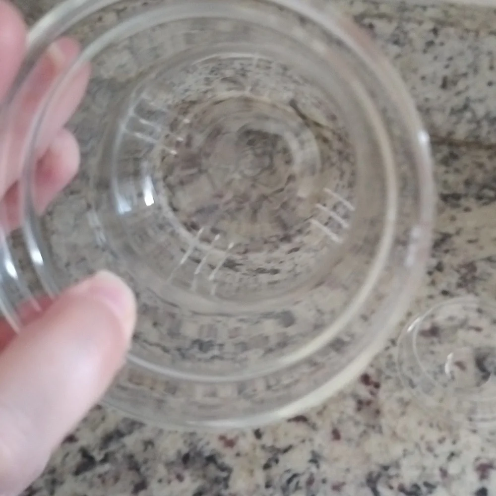Clear Glass Teapot / Teacup with inner cup with slits, Lid & Handle for Brewing